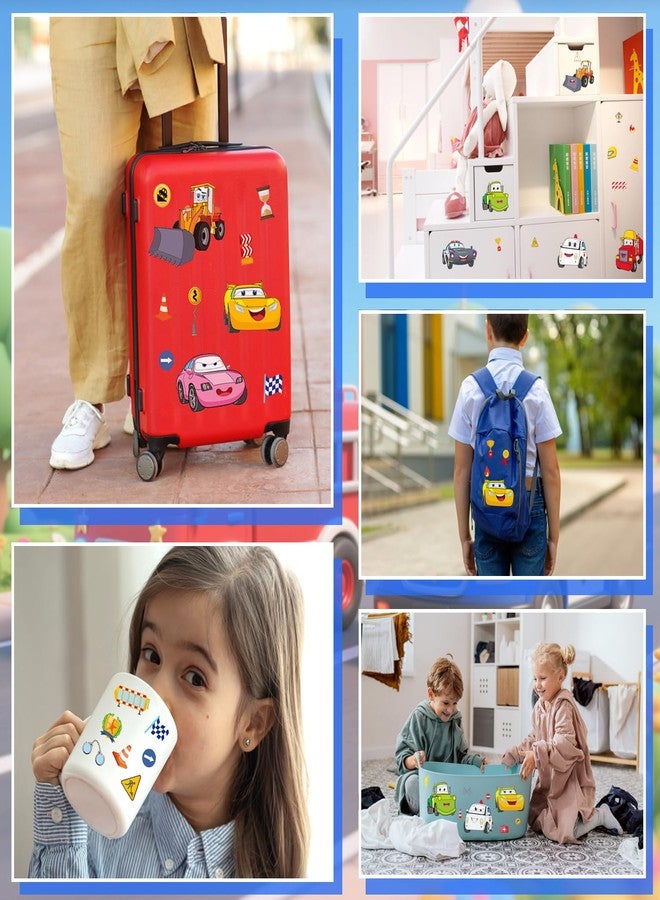 T-Antrix 24 Sheets Make Your Own Stickers Make A Face Stickers for Kids Toddlers with Fire Truck Tractor Police Car Bus Racing Car DIY Craft Kids Party Favor Supplies Crafts - Image 5